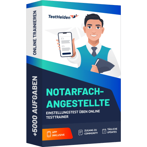 Notarfach angestellte Einstellungstest ueben Online Testtrainer cover print