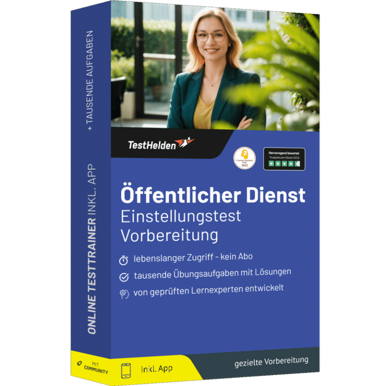 Öffentlicher Dienst Einstellungstest Vorbereitung Online-Testtrainer zum Üben für das Auswahlverfahren