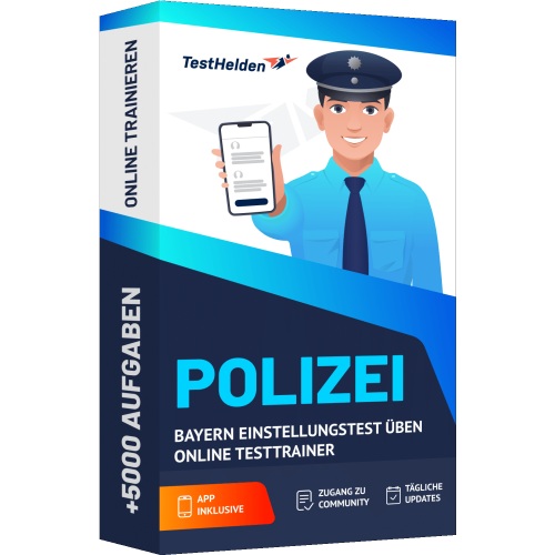 Polizei Bayern Einstellungstest ueben Online Testtrainer cover print