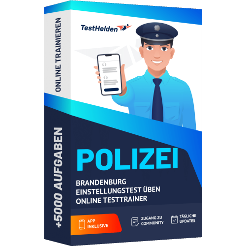 Polizei Brandenburg Einstellungstest ueben Online Testtrainer cover print