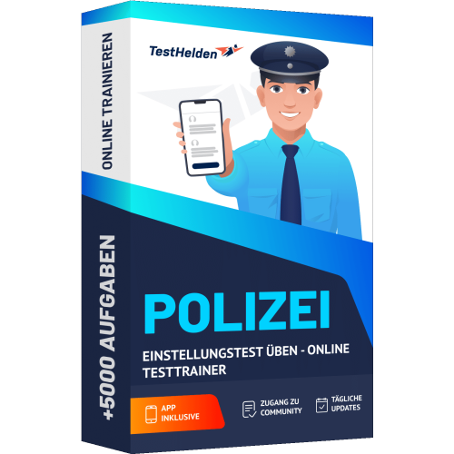 Polizei Einstellungstest ueben Online Testtrainer cover print