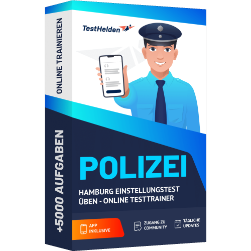 Polizei Hamburg Einstellungstest ueben Online Testtrainer cover print