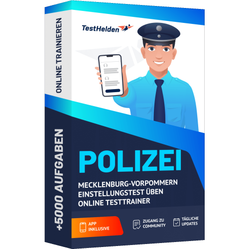 Polizei Mecklenburg Vorpommern Einstellungstest ueben Online Testtrainer cover print