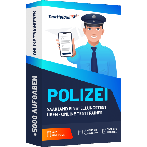 Polizei Saarland Einstellungstest ueben Online Testtrainer cover print