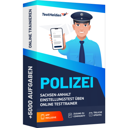 Polizei Sachsen Anhalt Einstellungstest ueben Online Testtrainer cover print
