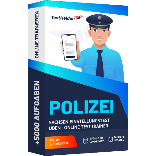 Polizei Sachsen Einstellungstest ueben Online Testtrainer cover print