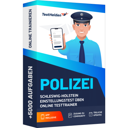 Polizei Schleswig Holstein Einstellungstest ueben Online Testtrainer cover print