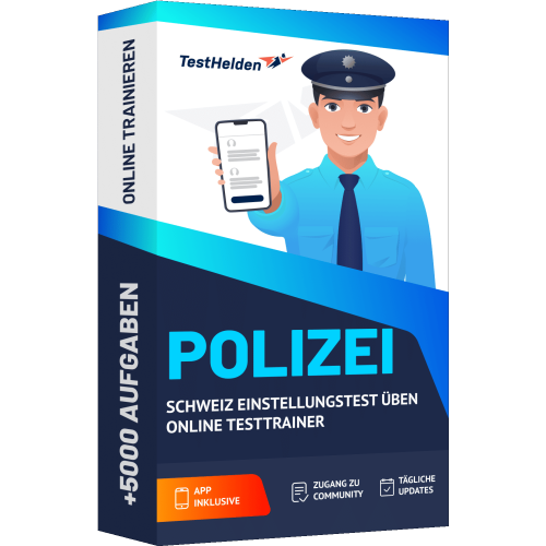 Polizei Schweiz Einstellungstest ueben Online Testtrainer cover print