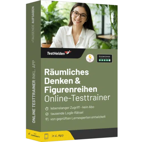 Räumliches Denken und Figurenreihen üben Online-Testtrainer zur Vorbereitung