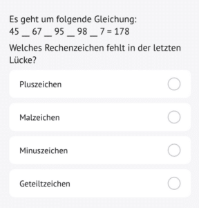 Rechenoperationen einsetzen: Aufgaben im Einstellungstest endlich richtig lösen 3 Rechenoperationen einsetzen Beispielaufgabe