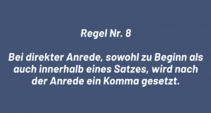 Regel Nr. 8