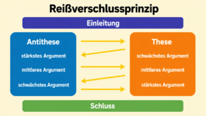 Der Zoll Kurzvortrag im mündlichen Auswahlverfahren des Zoll Einstellungstest 5 Reißverschlussprinzip Grafik Zoll Kurzvortrag Argumentation