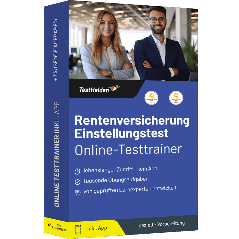 Rentenversicherung Einstellungstest 2026 üben - Online-Testtrainer 1 Rentenversicherung Einstellungstest 2026 üben - Online-Testtrainer
