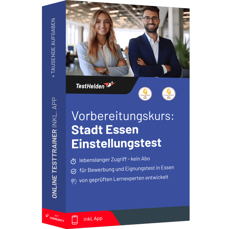 Stadt Essen Einstellungstest 2026 üben - Online Testtrainer 1 Stadt Essen Einstellungstest 2026 üben - Online Testtrainer