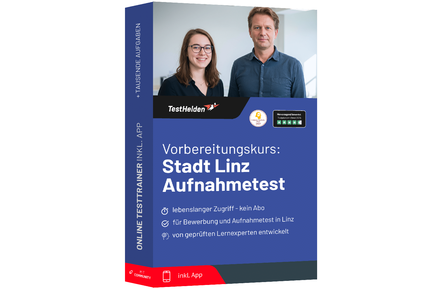 Stadt Linz Aufnahmetest Vorbereitung 2026 - Online Testtrainer 1 Stadt Linz Aufnahmetest