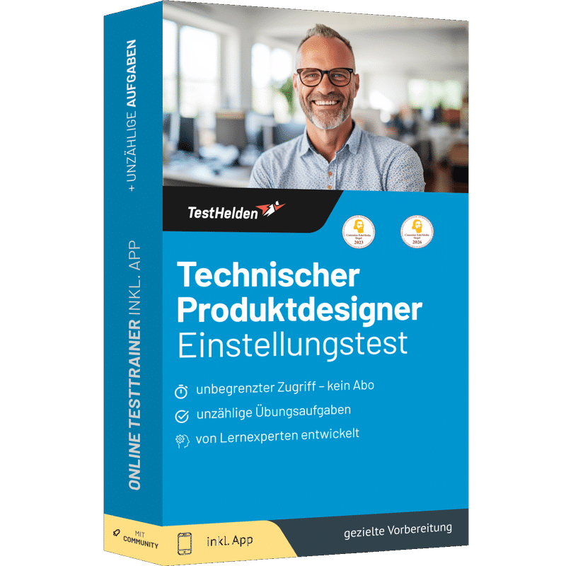 Technischer Produktdesigner Einstellungstest 2026 üben - Online-Testtrainer 1 Technischer Produktdesigner Einstellungstest 2026 üben - Online-Testtrainer