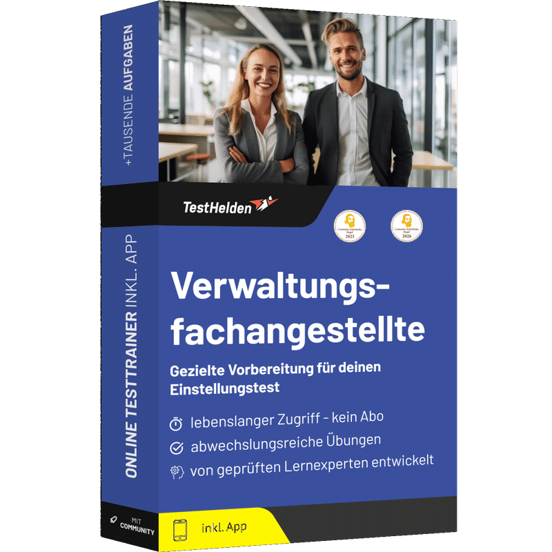 Verwaltungsfachangestellte Einstellungstest 2026 üben - Online Testtrainer 1 Verwaltungsfachangestellte Einstellungstest 2026 üben - Online Testtrainer