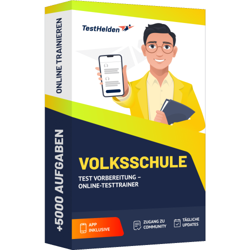 Volksschule Test Vorbereitung – Online Testtrainer cover print