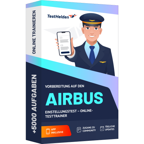 Vorbereitung auf den Airbus Einstellungstest – Online Testtrainer cover print