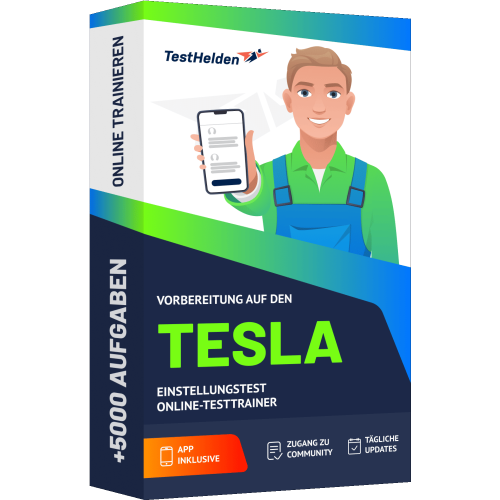 Vorbereitung auf den Tesla Einstellungstest – Online Testtrainer cover print