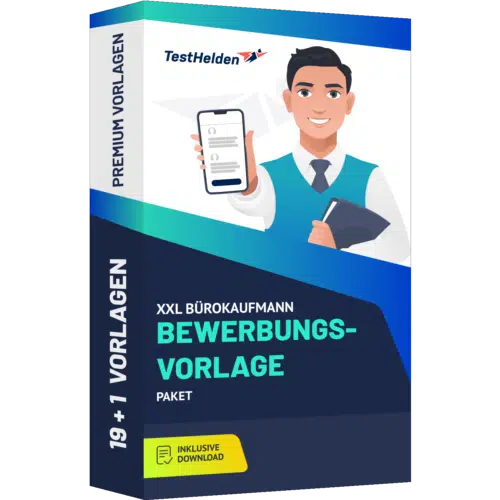 XXL Bürokaufmann Bewerbungsvorlage 2025 Paket I + 20 Designs I Deckblatt, Tabellarischer Lebenslauf & Motivationsschreiben