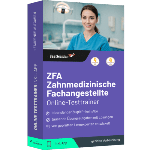 Zahnmedizinische Fachangestellte Eignungstest ZFA 2026 üben - Online Testtrainer