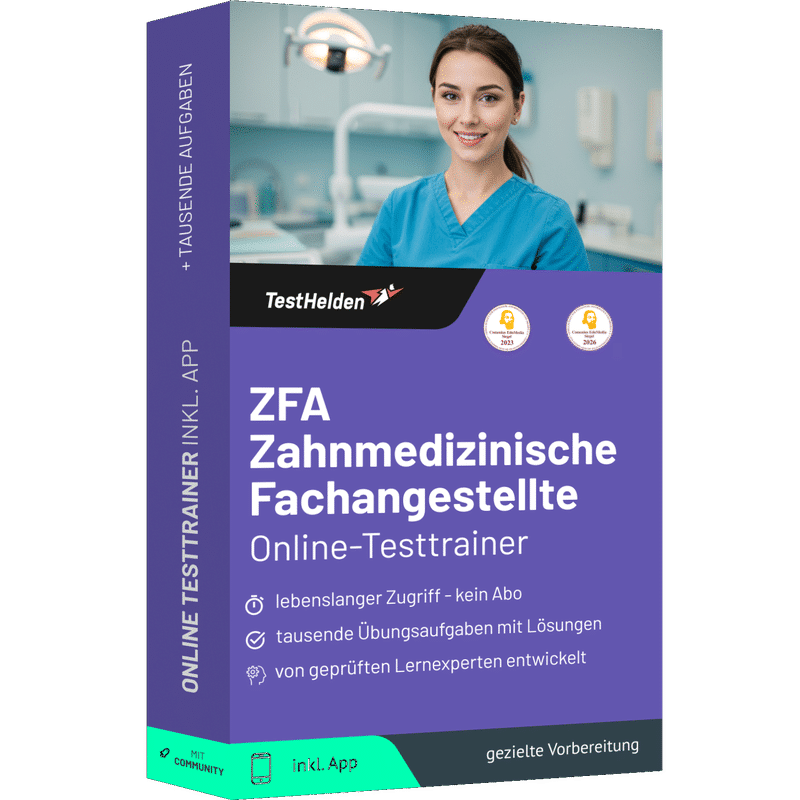 Zahnmedizinische Fachangestellte Eignungstest ZFA 2026 üben - Online Testtrainer 1 Zahnmedizinische Fachangestellte Eignungstest ZFA 2026 üben - Online Testtrainer