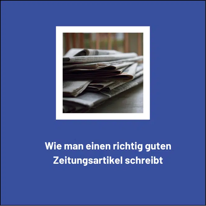 Zeitungsartikel schreiben Beitragsbild