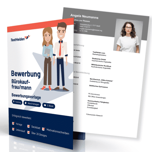 Bürokaufmann Bewerbungsvorlage 2022 Paket - Deckblatt, Tabellarischer Lebenslauf & Motivationsschreiben