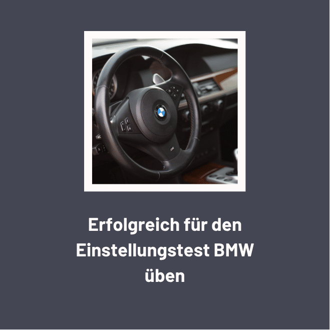 Einstellungstest BMW üben