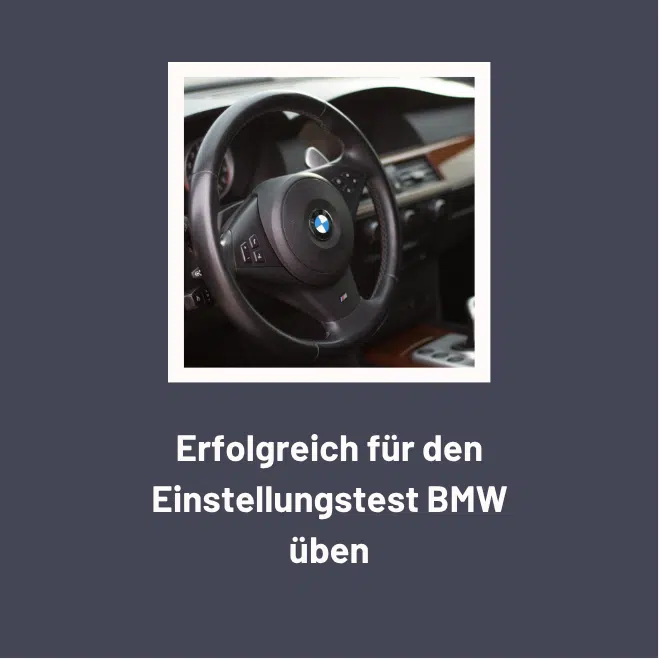 Einstellungstest BMW üben