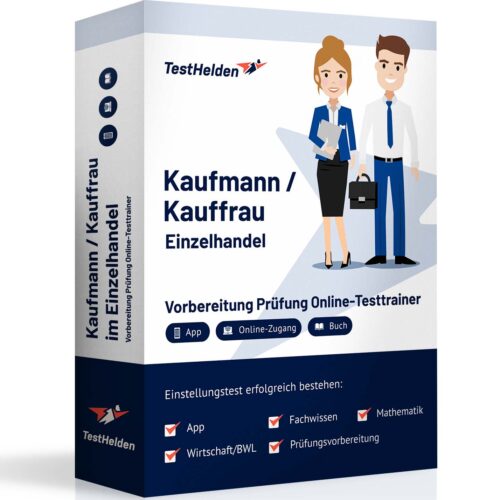 Kaufmann / Kauffrau im Einzelhandel Prüfung Vorbereitung und üben mit TestHelden Online Testtrainer