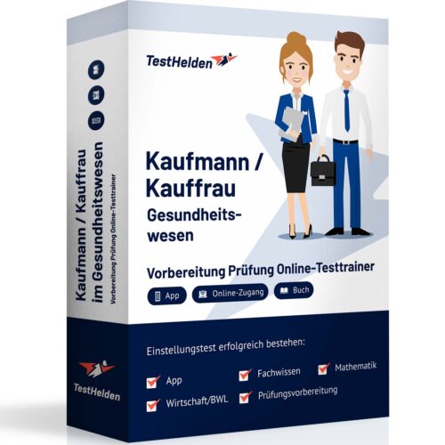 Kaufmann / Kauffrau im Gesundheitswesen Prüfung Vorbereitung und üben mit TestHelden Online Testtrainer