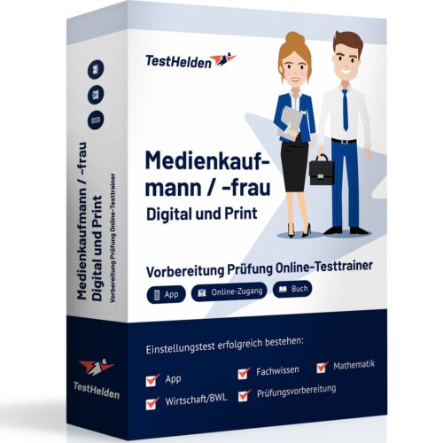 Medienkaufmann / -kauffrau Digital und Print Prüfung Vorbereitung und üben mit TestHelden Online Testtrainer