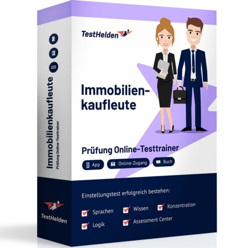 Immobilienkaufleute Prüfung Einstellungstest Eignungstest Vorbereitung und bestehen mit TestHelden Online Testtrainer