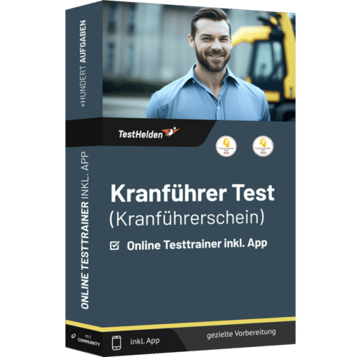 Kranschein Prüfungsfragen und Aufgaben üben (Kranführer Test) 2026 - Online Testtrainer