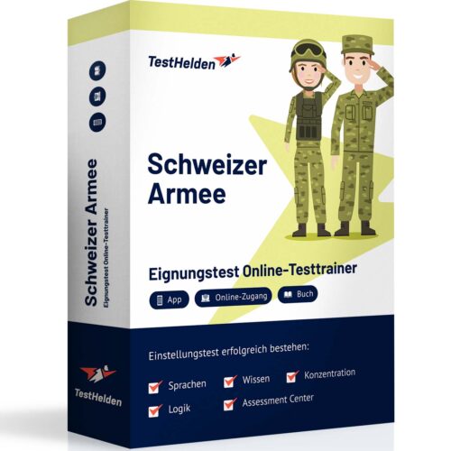 Schweizer Armee Eignungstest Vorbereitung mit Online-Testtrainer von TestHelden