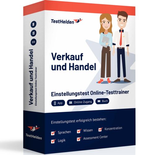 Verkauf und Handel Einstellungstest Vorbereitung mit TestHelden Online-Testtrainer